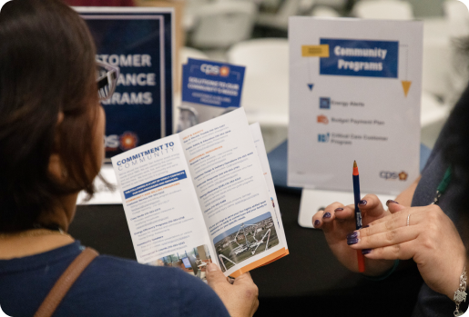 Customers looking at community programs